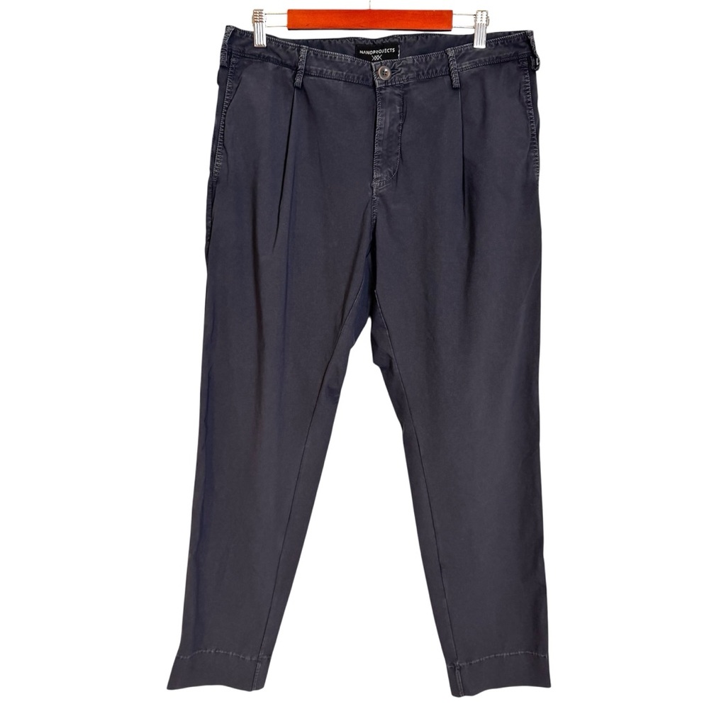 Rhone Nanoprojects Gray Pleated Trousers Size 34x29